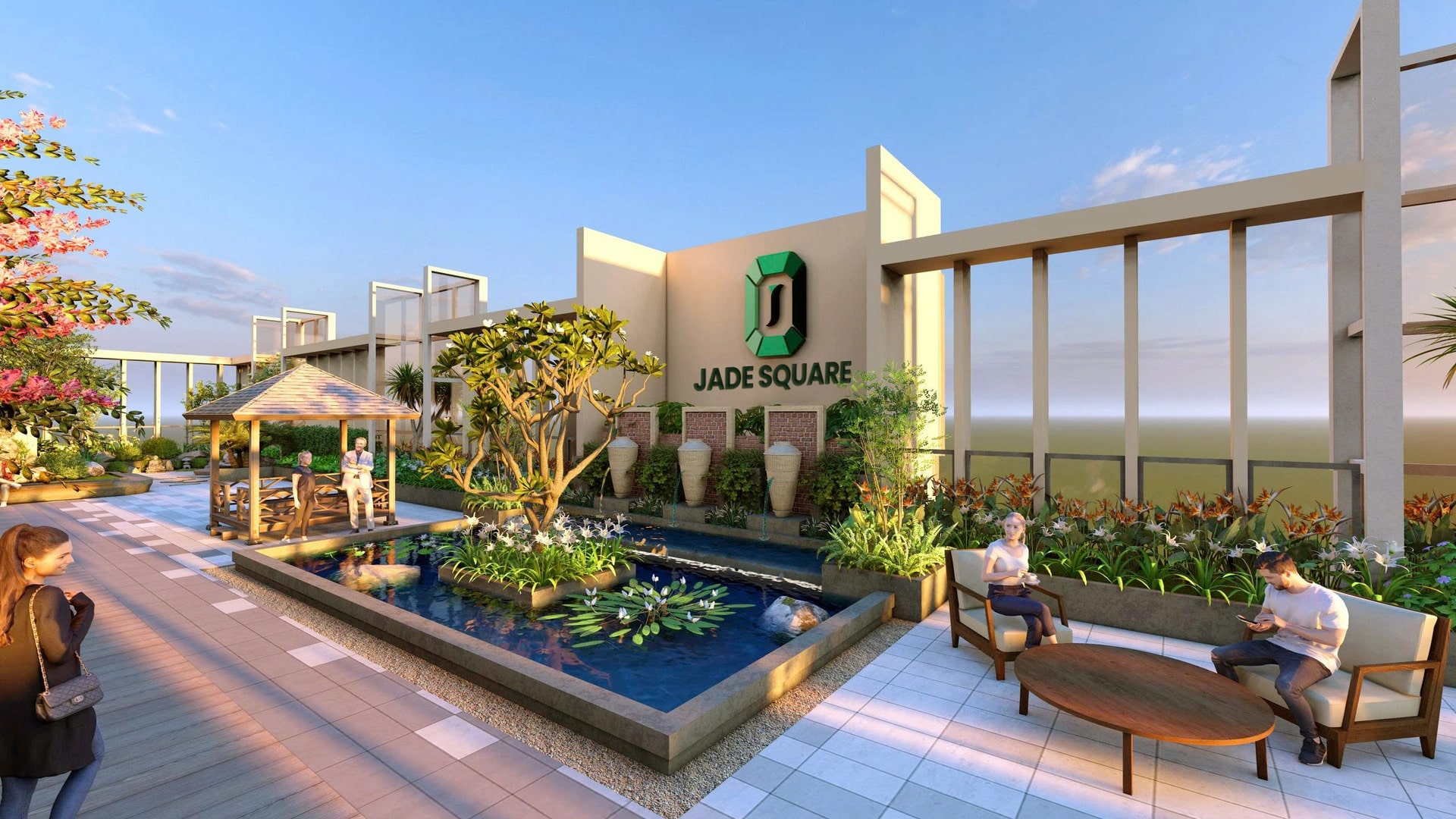 Phối cảnh tầng mái dự án chung cư Jade Square