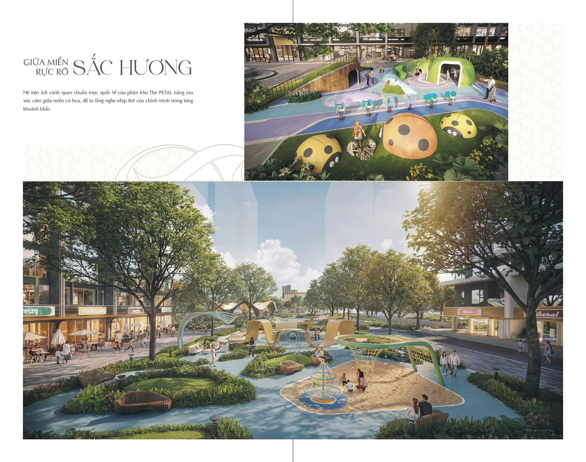 Chuỗi shophouse chân đế và khu công viên vui chơi dành cho trẻ em tại Lumière Hanoi Seasons Garden